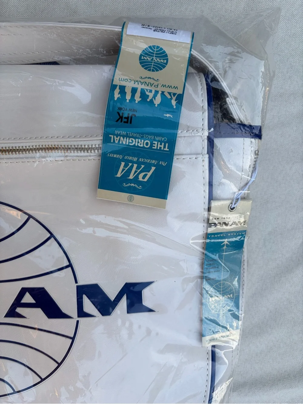 Pan Am Messenger Reloaded-2 Vintage White Leather Shoulder bag